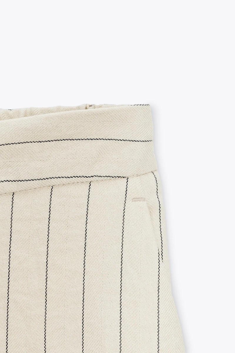 STRIPED STRAIGHT LEG PANTS