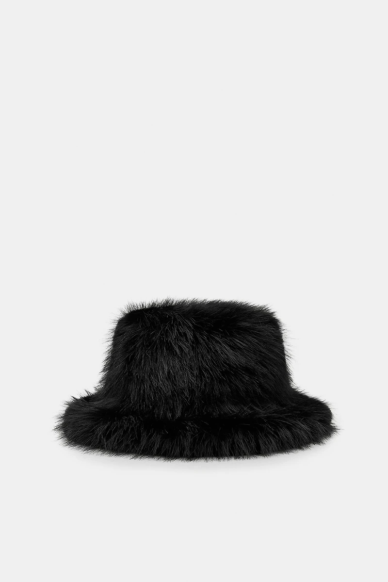 FAUX FUR BUCKET HAT