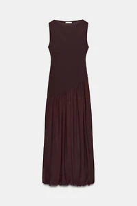 LONG COMBINATION TULLE DRESS