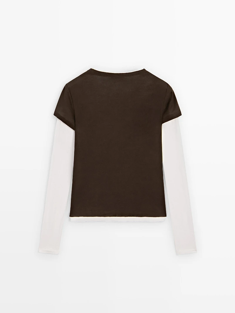 Long sleeve layered T-shirt