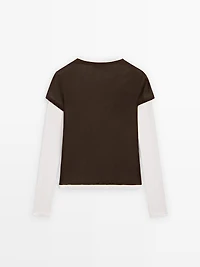 Long sleeve layered T-shirt