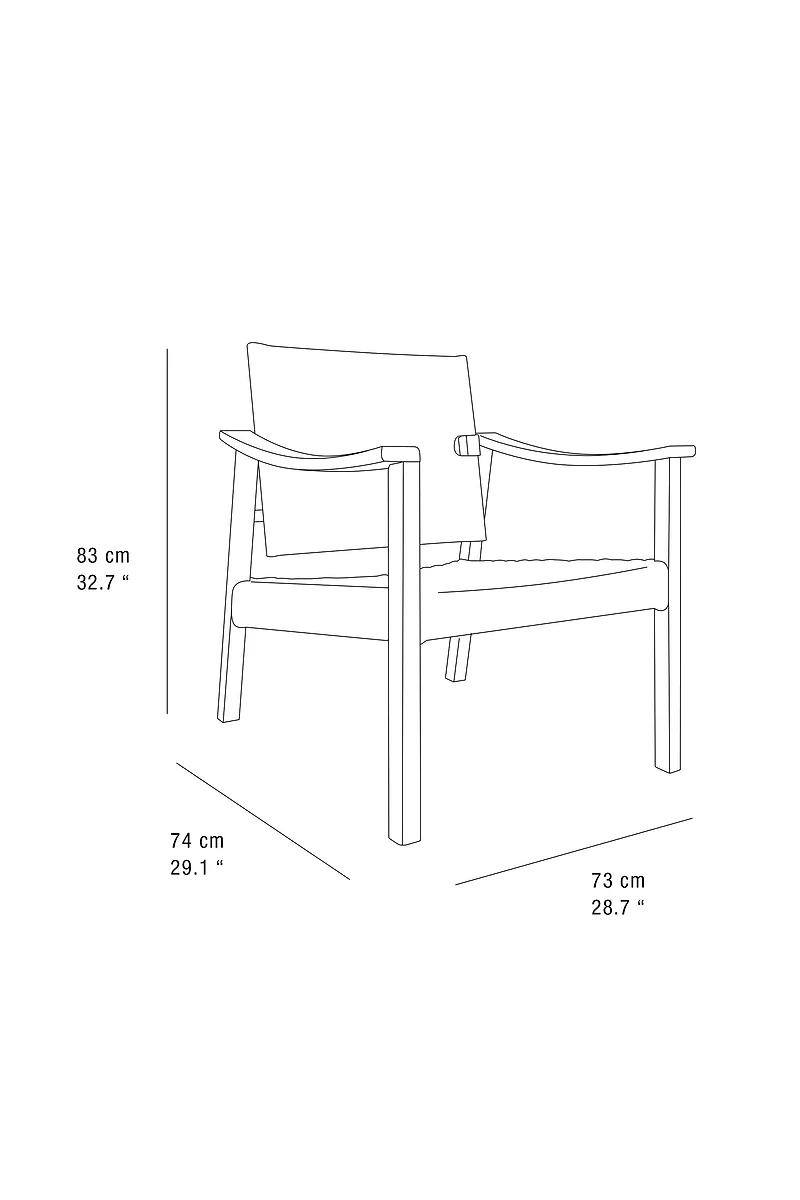 OAK WOOD LEATHER CHAIR X OTZI