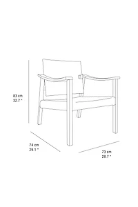 OAK WOOD LEATHER CHAIR X OTZI