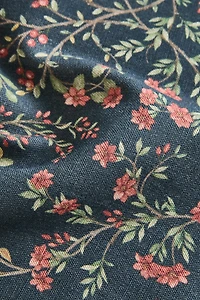 LOT DE SERVIETTES DE TABLE COTON LIN FLEURI NOËL (LOT DE 2)