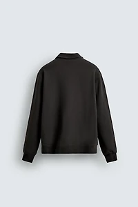 INTERLOCK ZIP POLO SWEATSHIRT