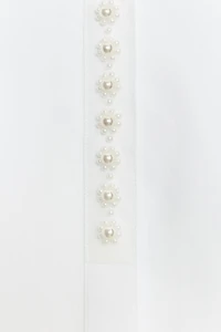 SHORT SLEEVE SHIRT WITH PEARLS