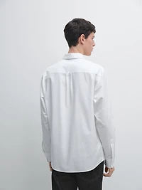 Regular fit melange shirt