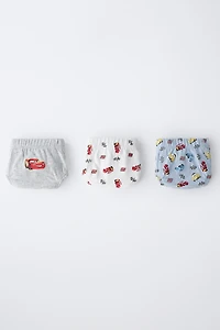 2-6 YEARS/ THREE-PACK OF CARS © DISNEY UNDERWEAR