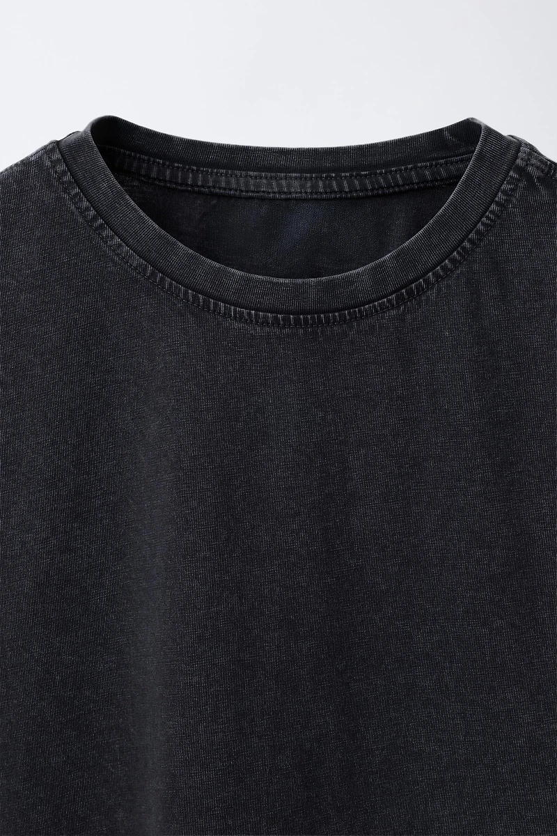 BASIC WASHED EFFECT T-SHIRT