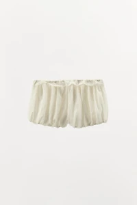 RUFFLED STRIPED BLOOMER SHORTS