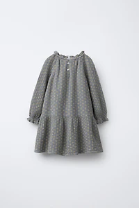 ROBE EN GAZE DE COTON À FLEURS