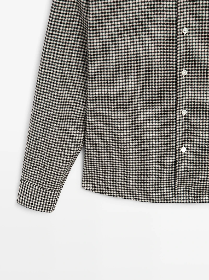 Chemise à carreaux 100 % coton