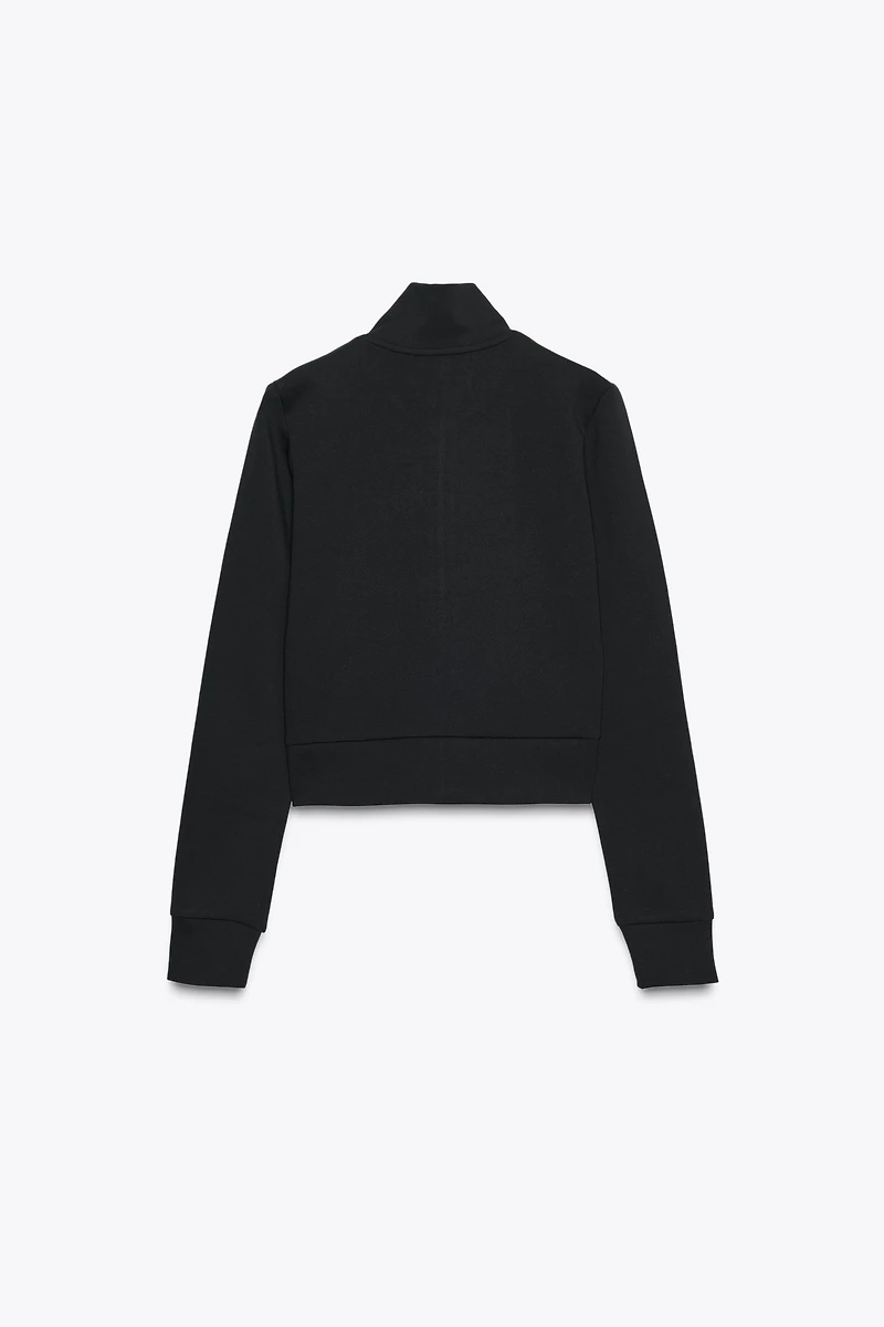 TEXT ZIP-UP SWEATSHIRT