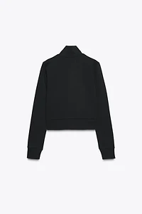 TEXT ZIP-UP SWEATSHIRT