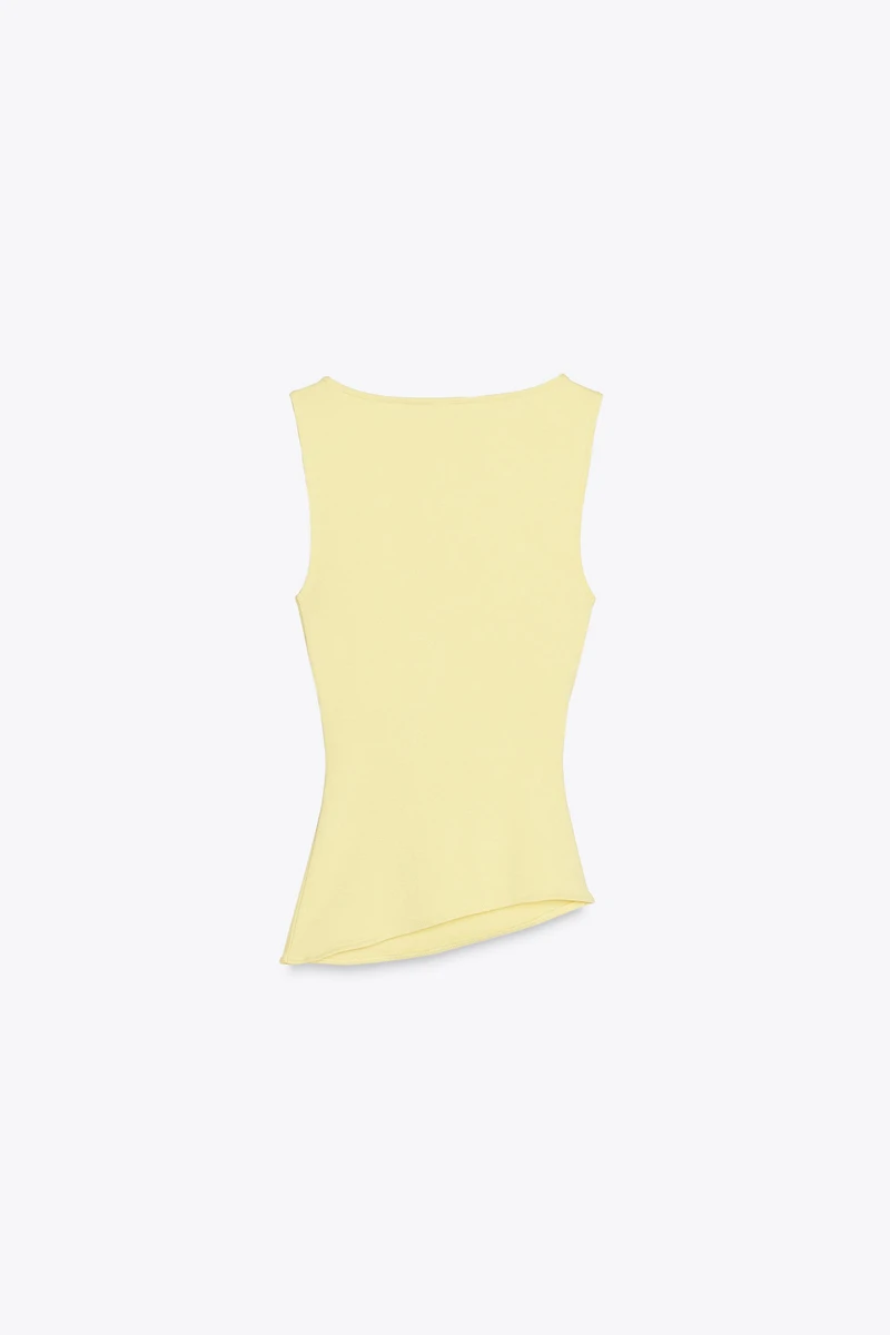 ASYMMETRICAL RUCHED T-SHIRT