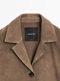 Flowing suede leather blazer