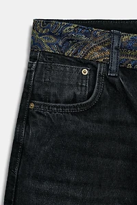 Z1975 MID-RISE JACQUARD WAIST JEANS