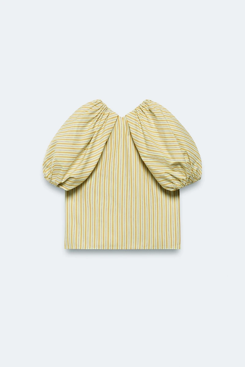 BLOUSE À RAYURES ET MANCHES BOUFFANTES ÉDITION LIMITÉE