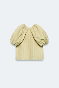 BLOUSE À RAYURES ET MANCHES BOUFFANTES ÉDITION LIMITÉE