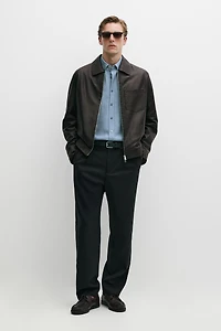 Nappa leather jacket with pocket