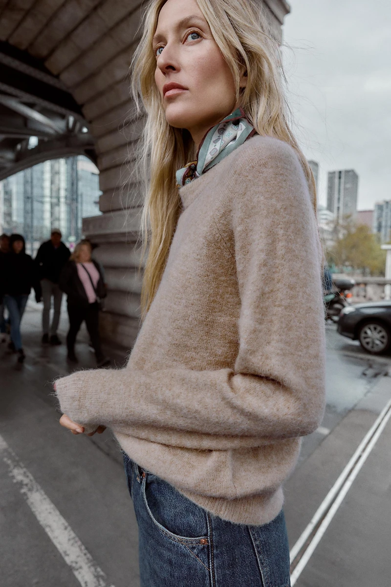 WOOL AND ALPACA BLEND JUMPER