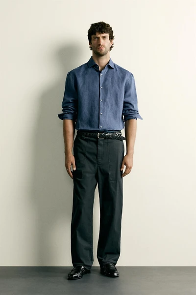 100% LINEN REGULAR FIT SHIRT