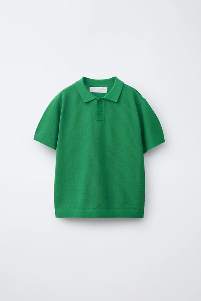 PLAIN TEXTURED POLO SHIRT