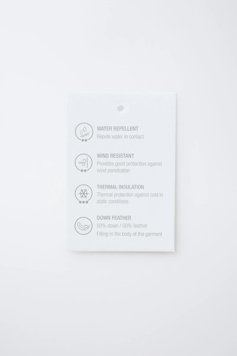 DOWN PUFFER COAT WITH HOODIE, WATER REPELLENT