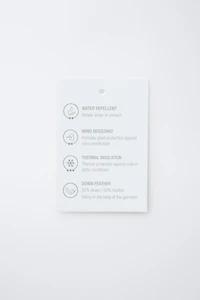 DOWN PUFFER COAT WITH HOODIE, WATER REPELLENT