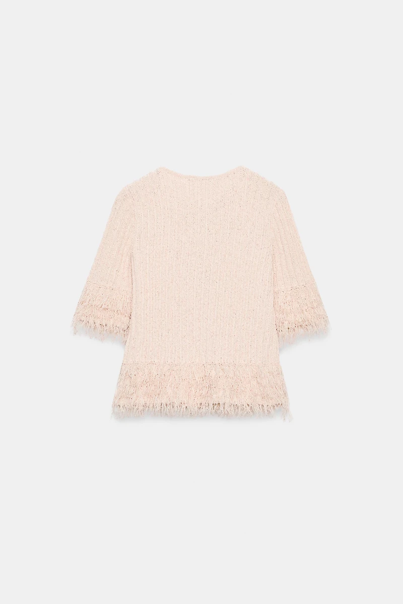 FRINGED CARDIGAN