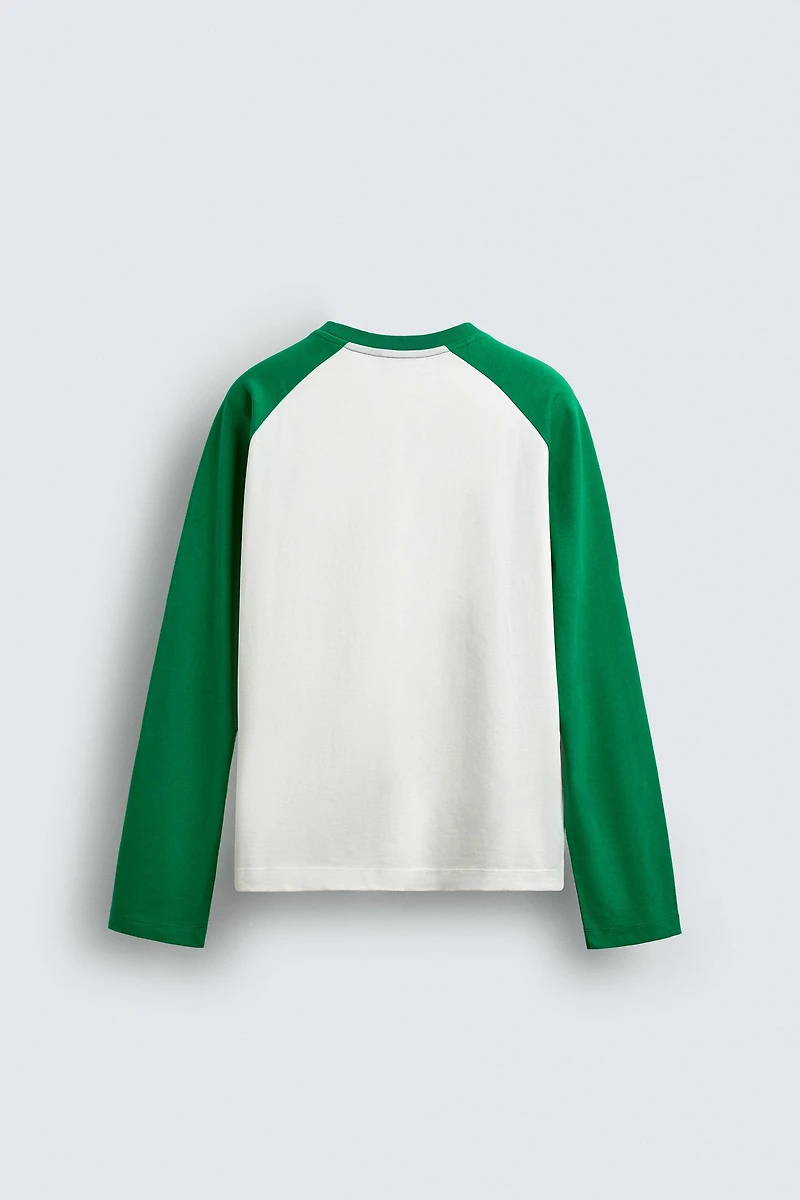 REGULAR FIT COLOR BLOCK T-SHIRT