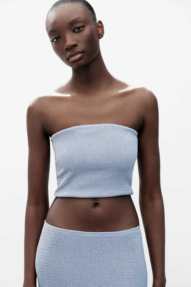TEXTURED MIDI SKIRT