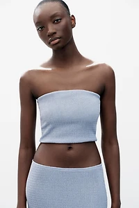 TEXTURED MIDI SKIRT