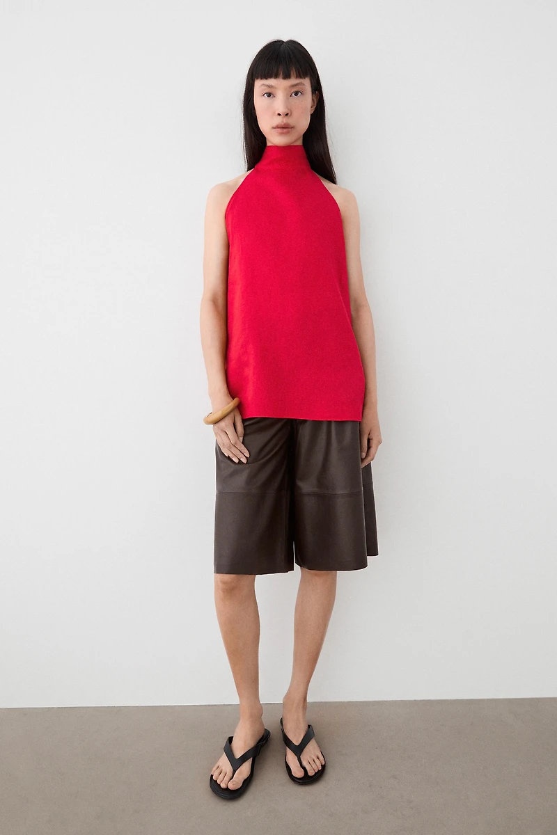 100% linen flowing halter top