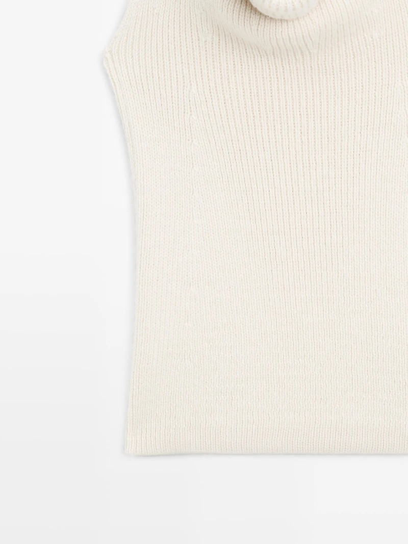 Knit alpaca and silk halter top - LIMITED