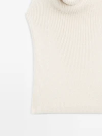 Knit alpaca and silk halter top - LIMITED