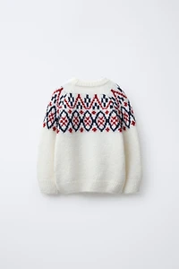WOOL BLEND JACQUARD KNIT JUMPER