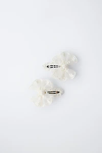 LOT DE DEUX PINCES PAPILLONS EN ORGANZA