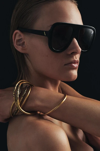 SIX-PACK OF RIGID SHINY BRACELETS