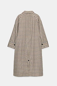 REVERSIBLE PLAID TRENCH COAT ZW COLLECTION