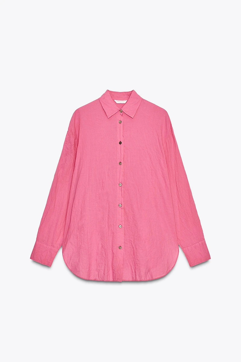 ZW COLLECTION WRINKLED BUTTON SHIRT