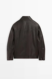 Nappa leather jacket with pocket