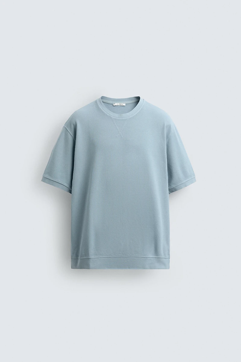 SWEAT REGULAR FIT STRUCTURÉ PIQUÉ