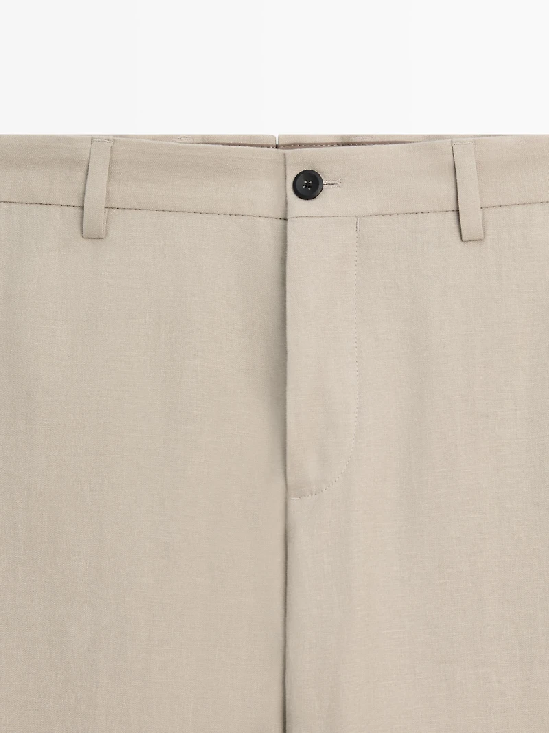 Pantalon de costume en lin