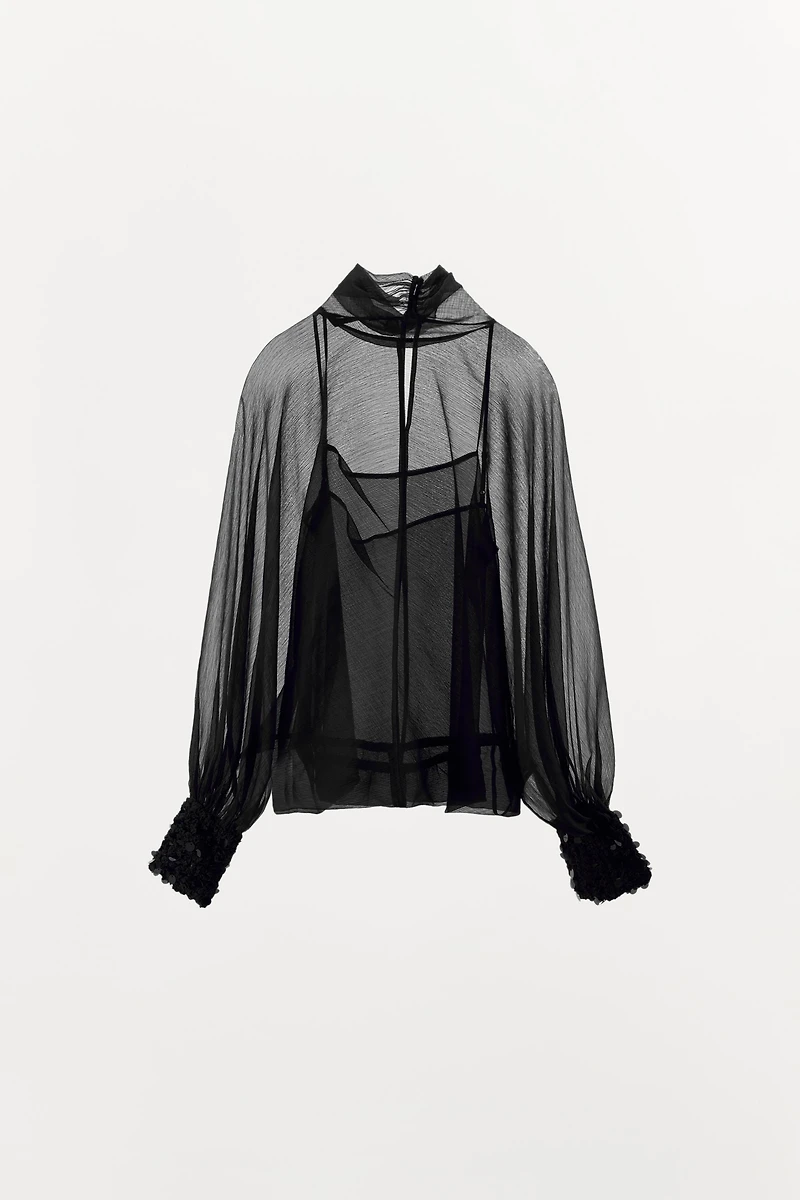BLOUSE SEMI-TRANSPARENTE ZW COLLECTION