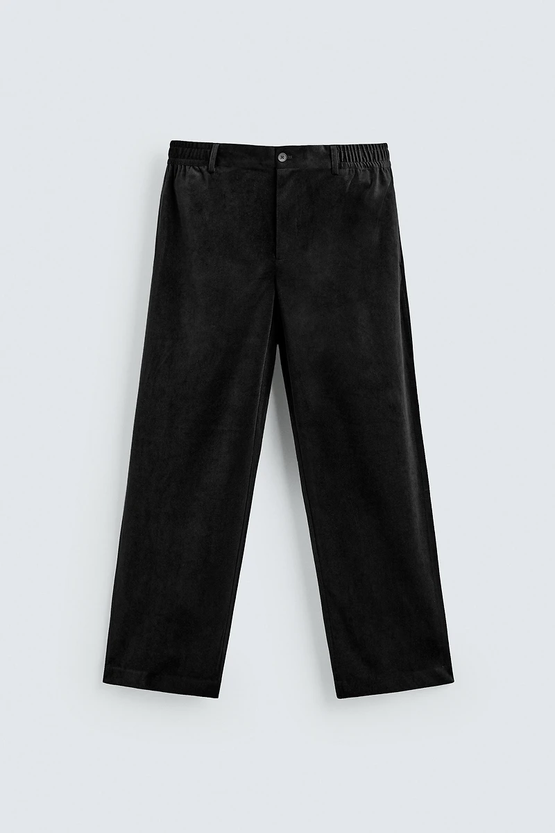 VELVET TEXTURED PANTS
