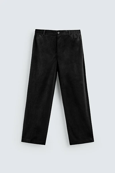 VELVET TEXTURED PANTS