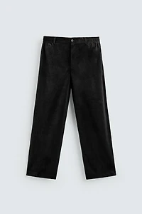 VELVET TEXTURED PANTS
