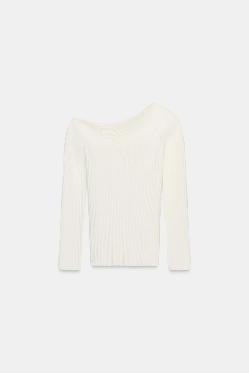 ASYMMETRIC SOFT RIBBED TOP
