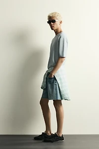 WASHED EFFECT KNIT T-SHIRT